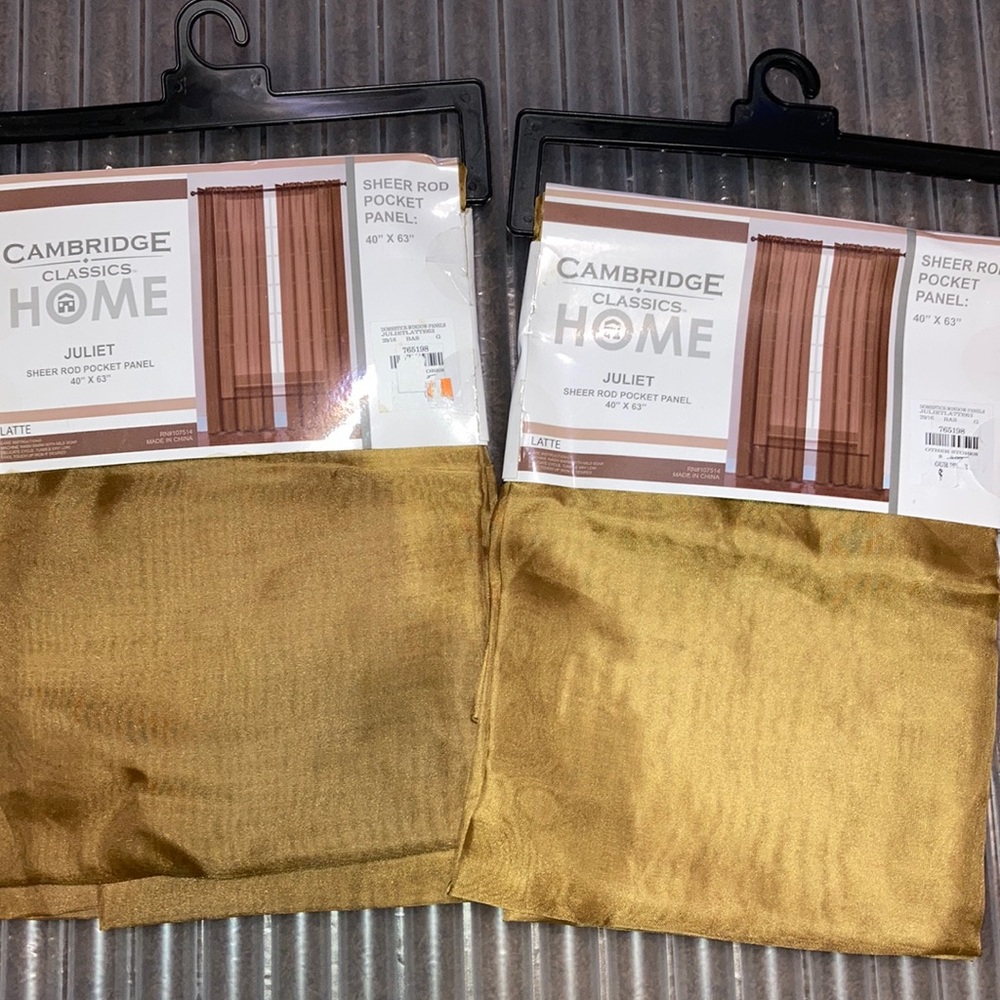 Sheer panels-1 per pack- 2 packs for sale together
